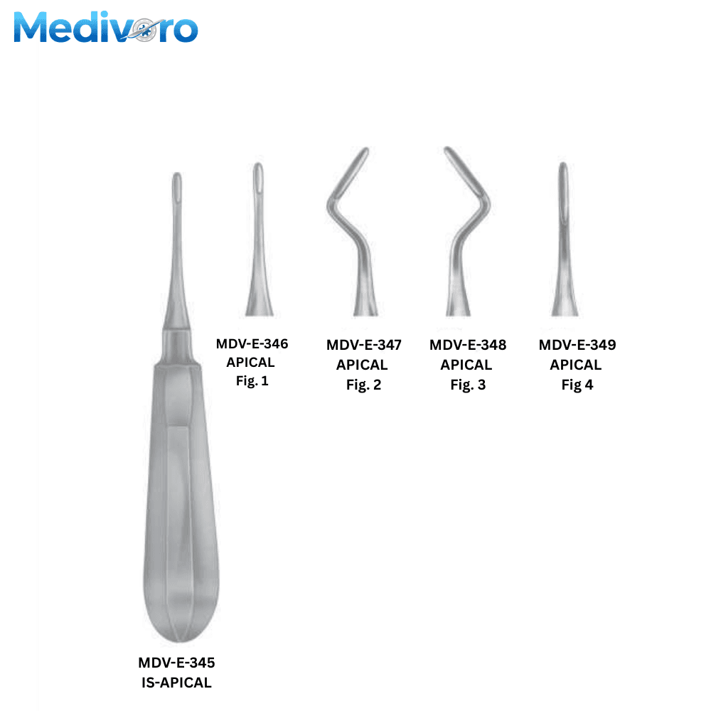 Apical Root Elevators Series APICAL Fig 1 2 3 4 - Medivoro