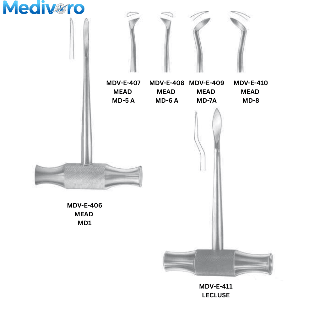 Mead & Lecluse Crossbar Root Elevators Series MEAD Series LECLUSE MDV-E-411 - Medivoro