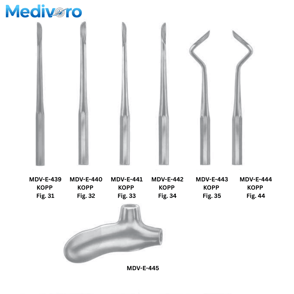 Modular Kopp Root Elevators Series KOPP Fig 31-35 & Fig 44 - Medivoro